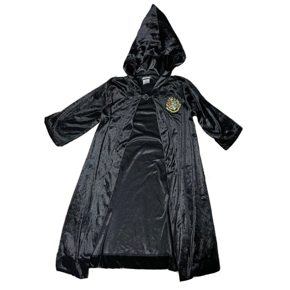 S - Unisex Kid's HARRY POTTER Velvet Velour Hooded Cape Cloak Halloween Costume
